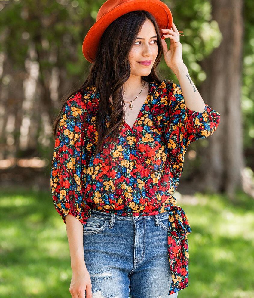 Willow & Root Floral Blouse - Women's Shirts/Blouses in Multi