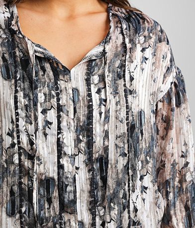 Buckle Black Shaping &amp; Smoothing Chiffon Blouse MISC_DETAIL_1