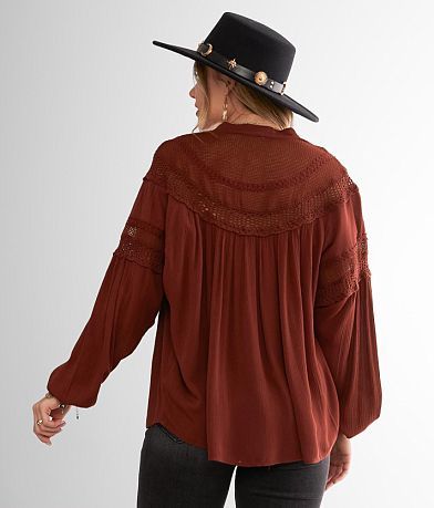 Gimmicks Crinkle Woven Top BACK
