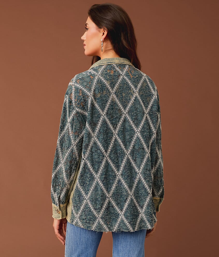 Washed Lace Shacket - thumbnail 4