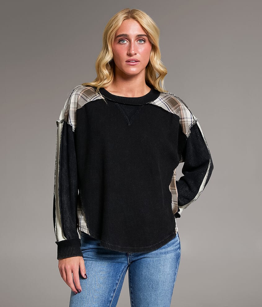 Pieced Plaid Thermal