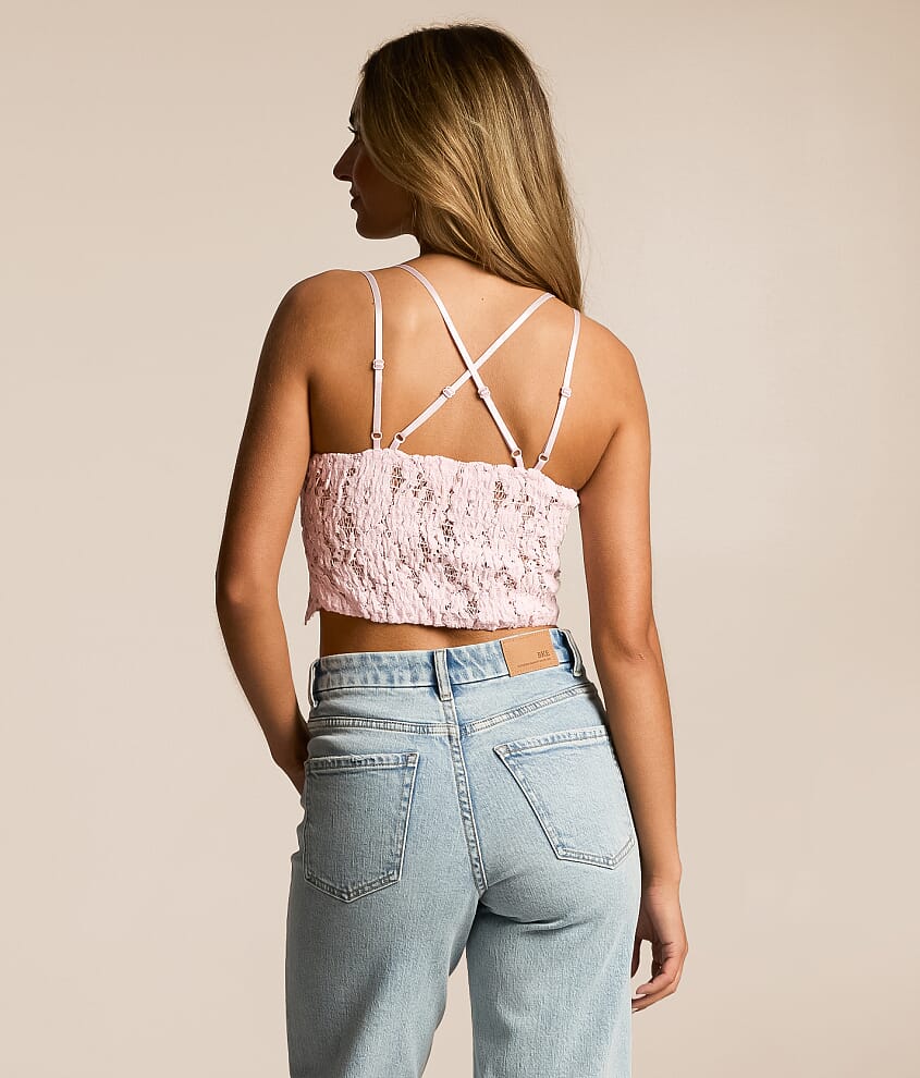 Willow & Root Flocked Floral Lace Bralette