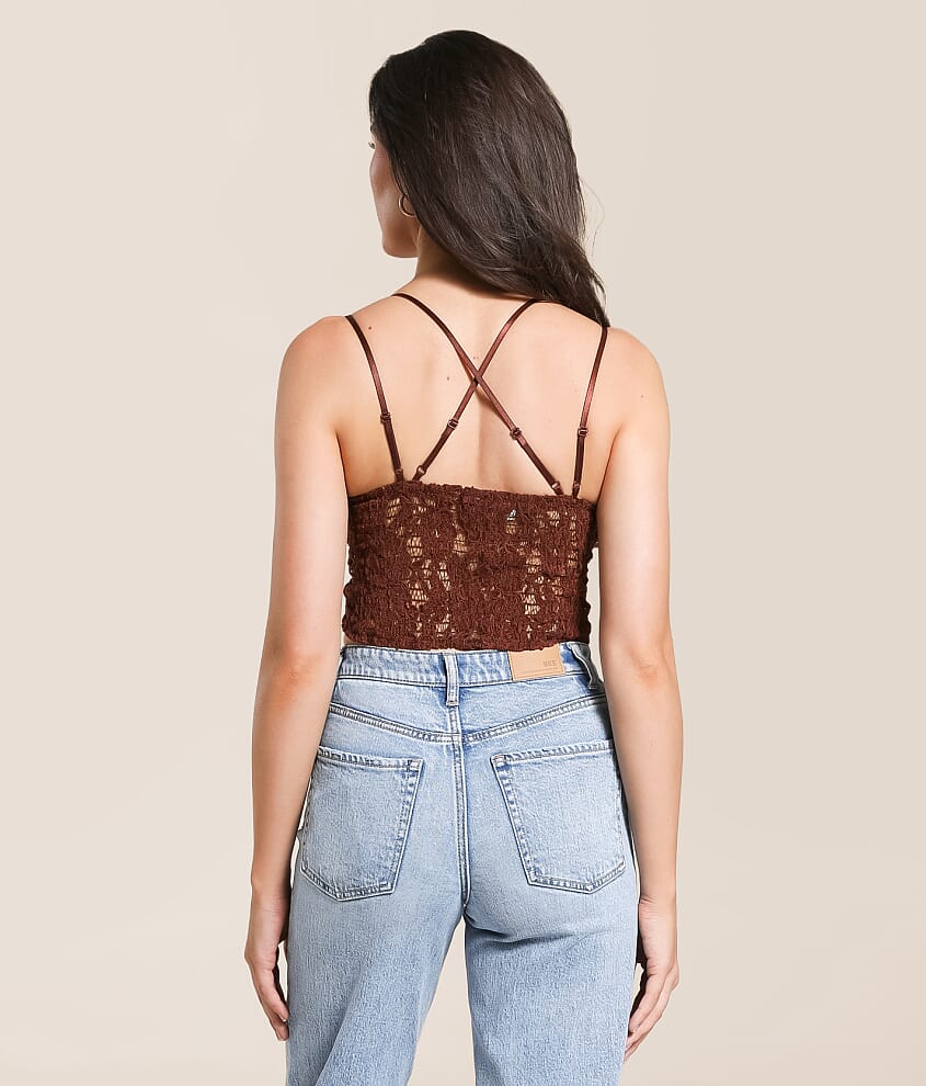 Willow & Root Flocked Floral Lace Bralette - thumbnail 5