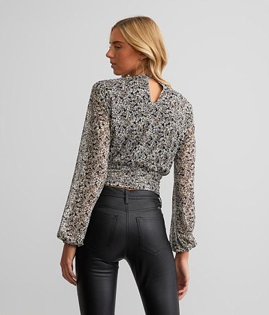 Willow &amp; Root Daisy Mesh Top BACK