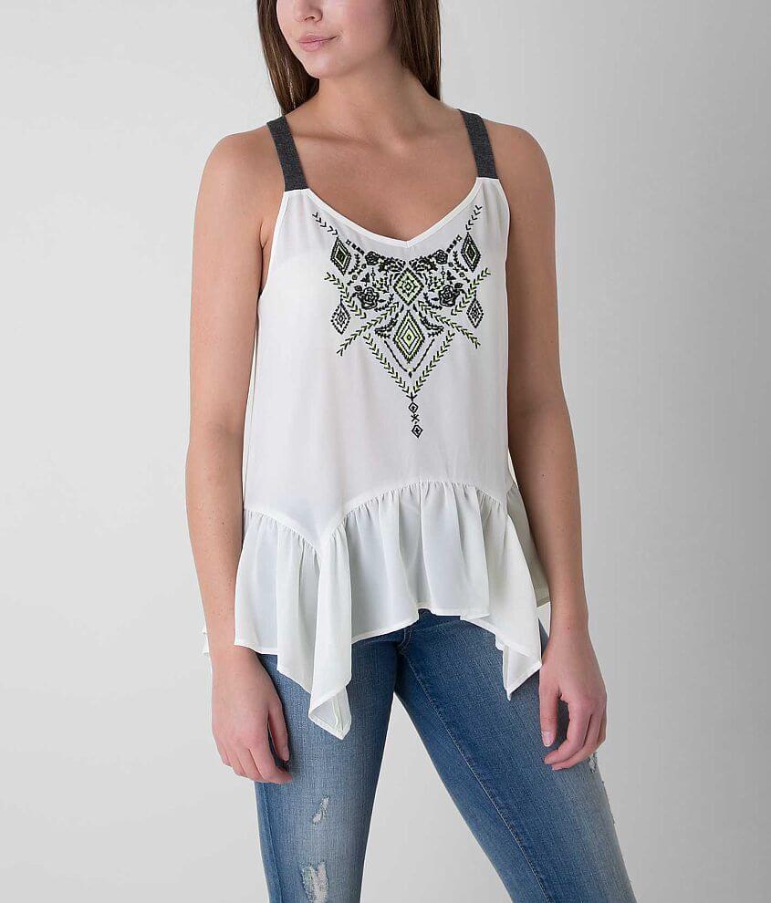 Jolt Embroidered Tank Top front view