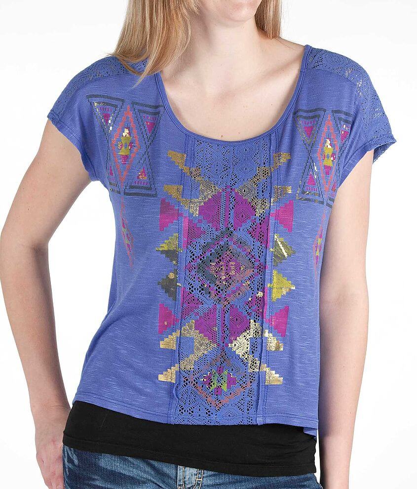 Daytrip Southwestern Graphic Top front view