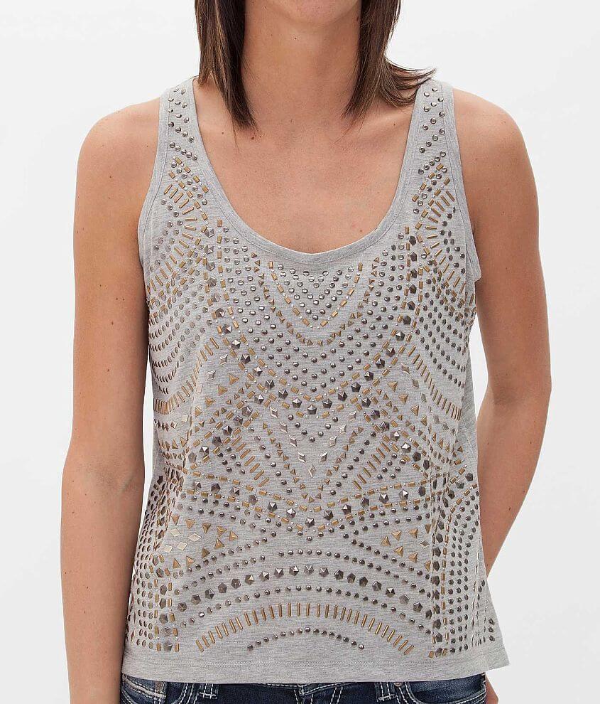 Jolt Studded Tank Top front view