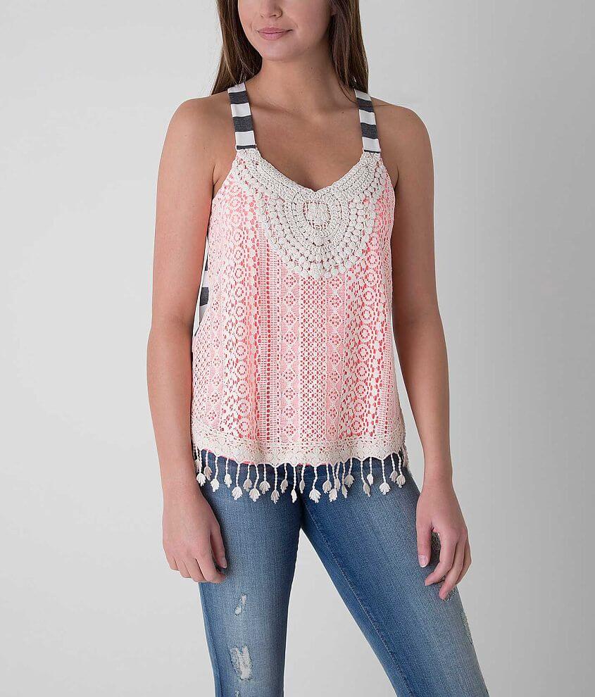 Jolt, Tops, Jolt Striped Lace Tank