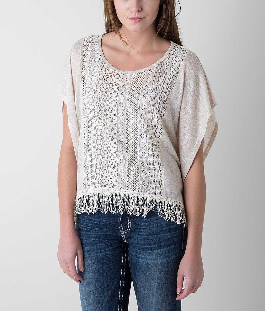 Jolt Fringe Poncho front view