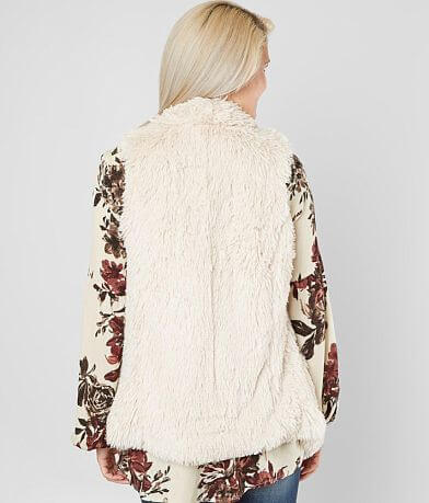 Jolt Faux Fur Vest back view