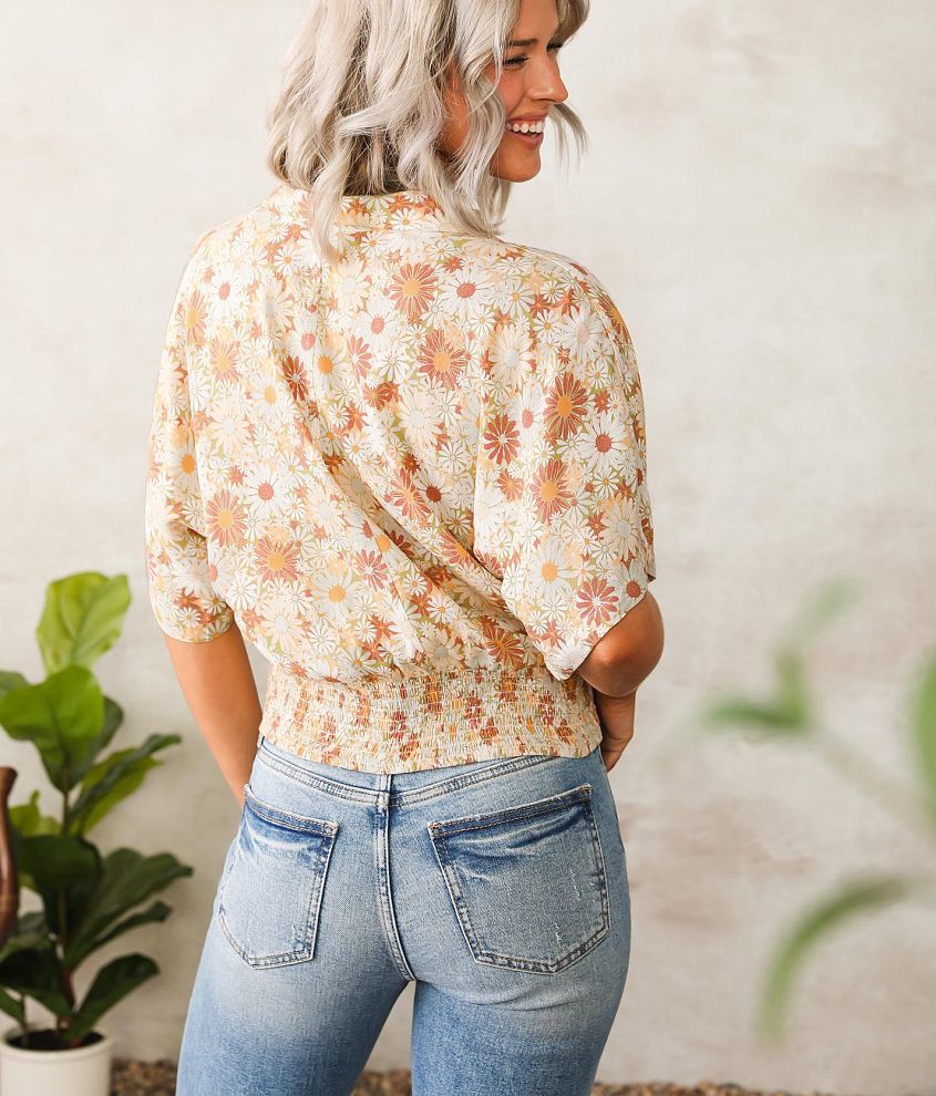 Floral Collared Top