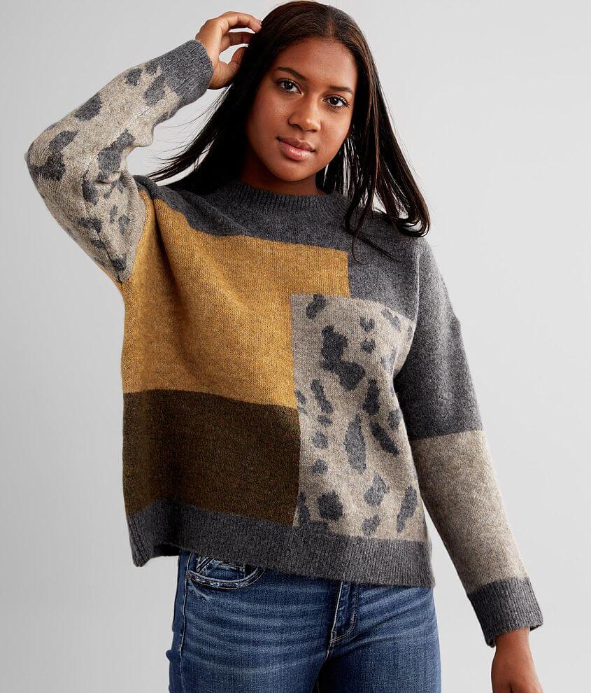 mystree Color Block Sweater front view