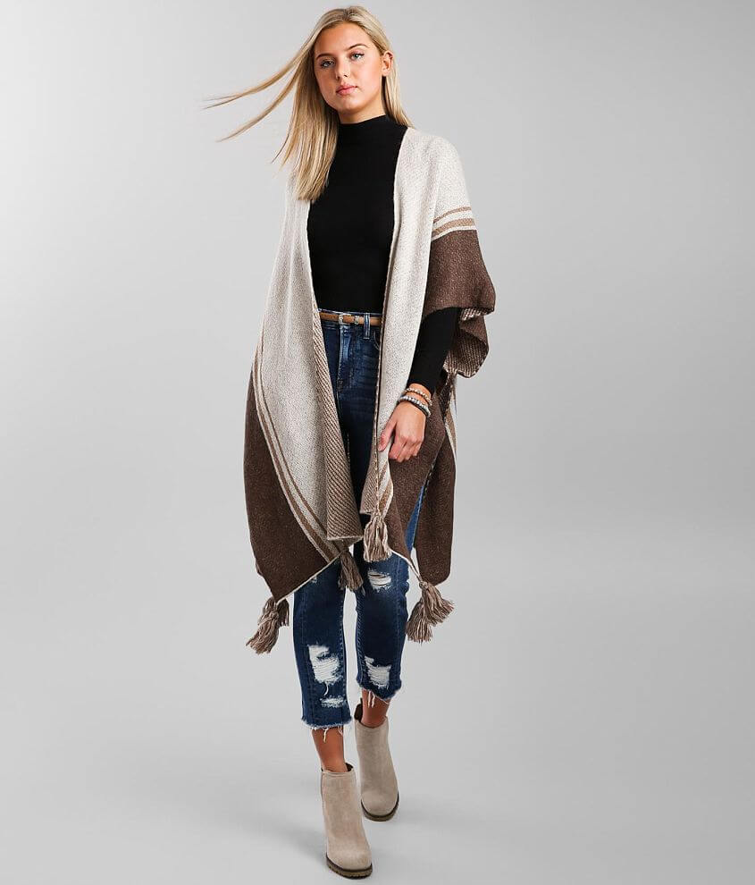 Poncho hotsell cardigan sweater