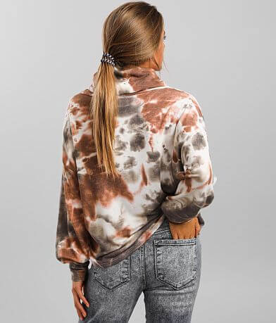 mystree Tie Dye Turtleneck Top back view