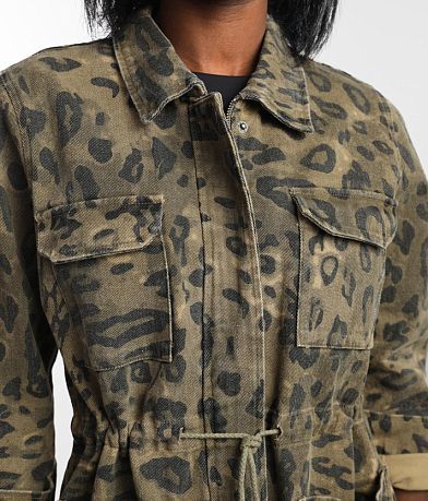 mystree Washed Animal Print Jacket misc detail 1 view