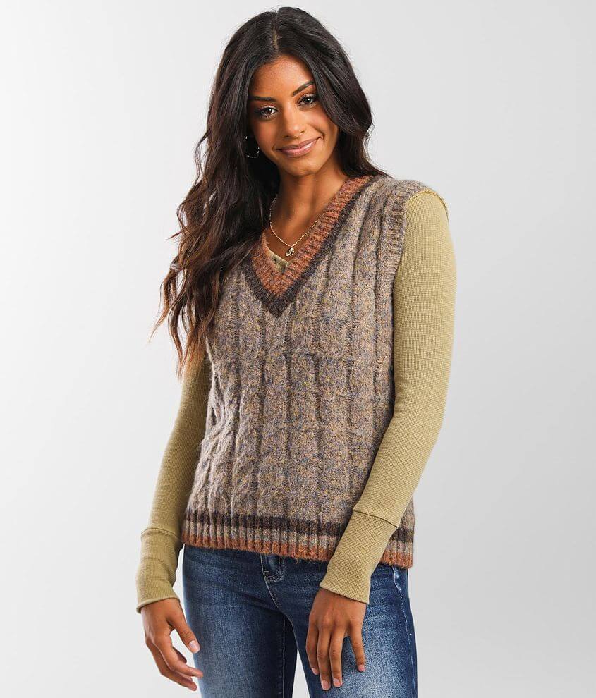 Women's button up outlet sweater vest