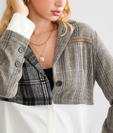 mystree Mixed Print Blazer MISC_DETAIL_2