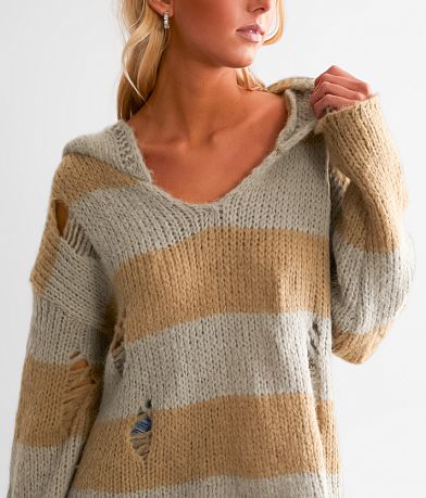 mystree Open Weave Hooded Sweater MISC_DETAIL_1
