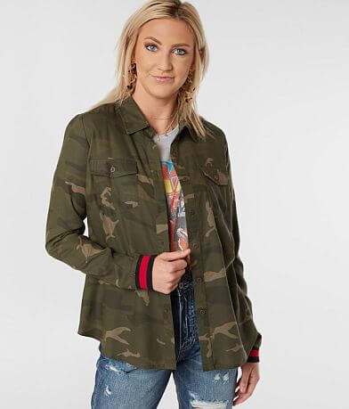 Daytrip Camo Woven Shirt full right side view