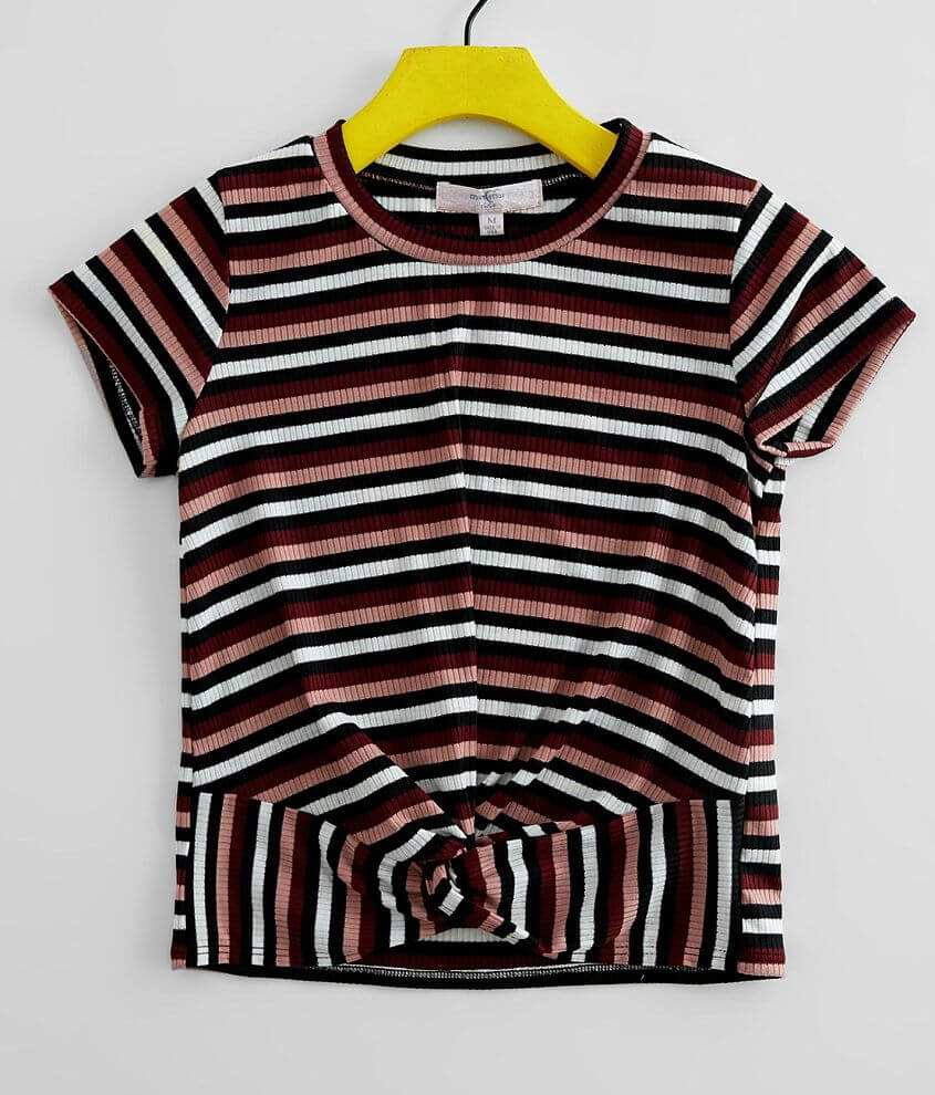 Girls - Moa Moa Striped Top front view