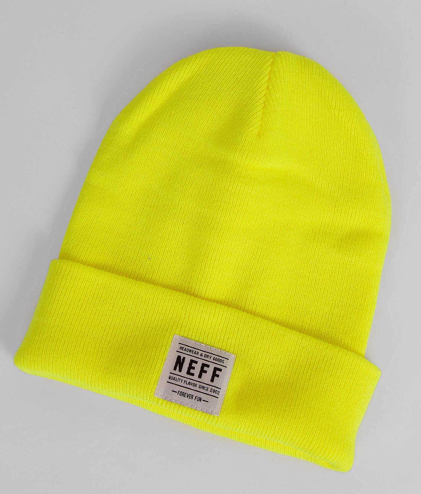 Neff Lawrence Beanie Men's Hats in Lime Buckle