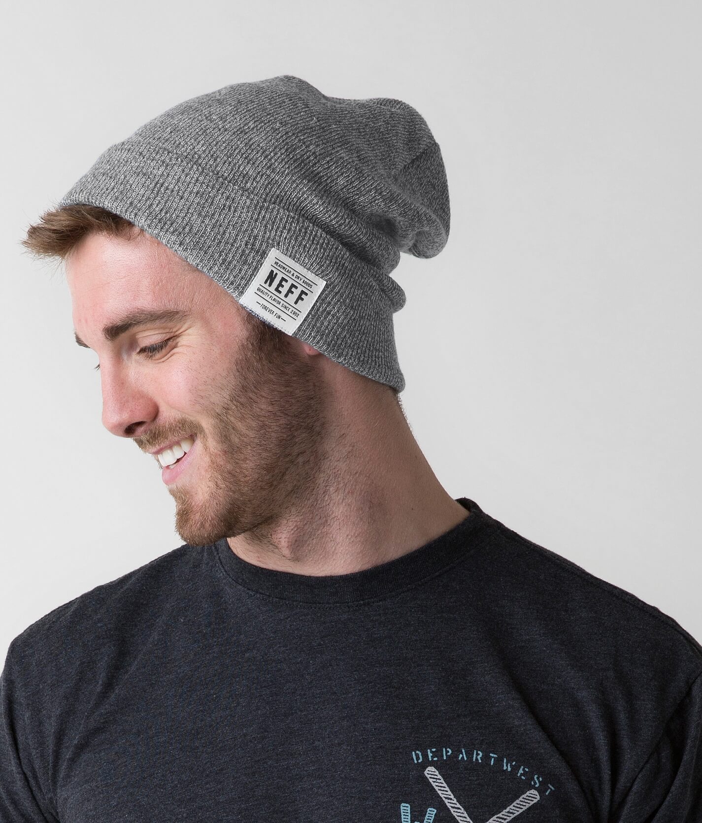 grey neff beanie