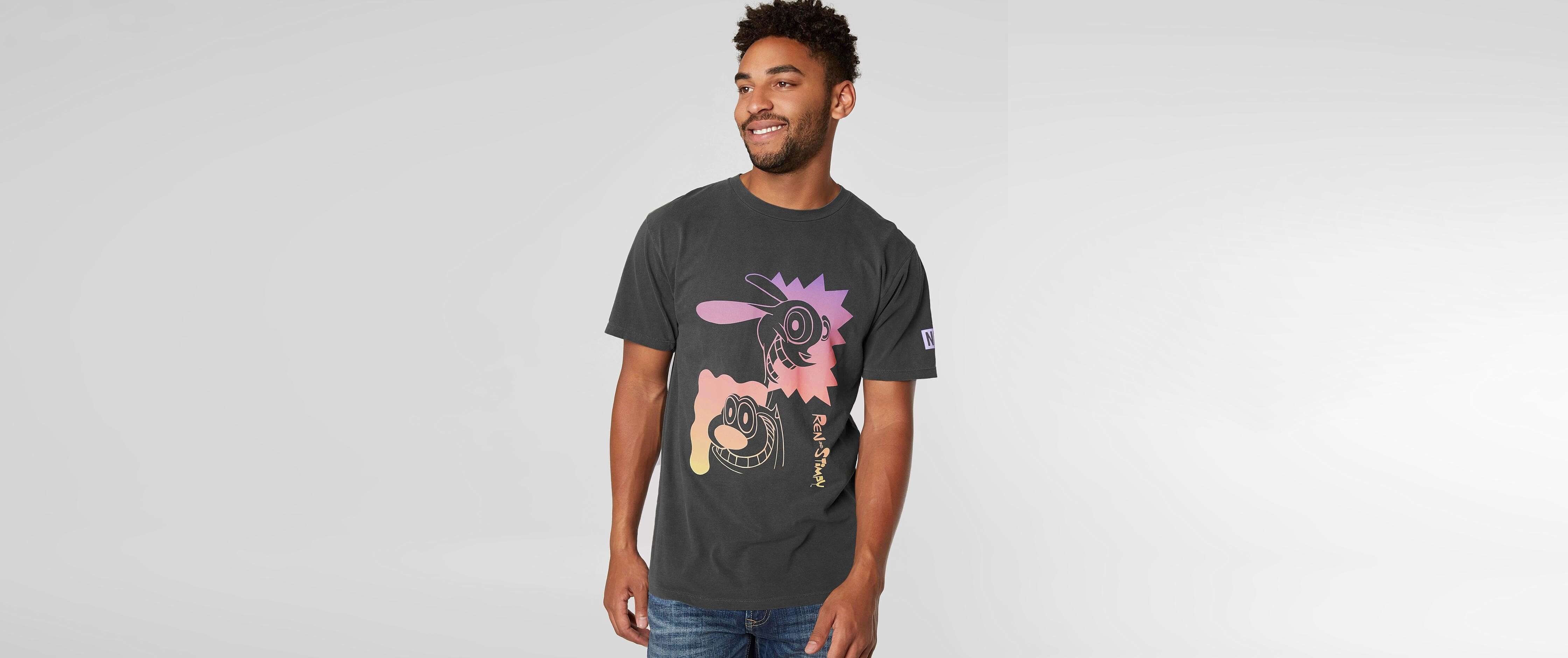 Neff Ren & Stimpy T-Shirt - Clothing in Black Pigment Dye | Buckle