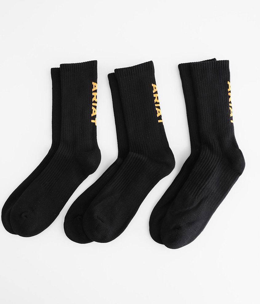 Ariat 3 Pack Performance Work Socks front view