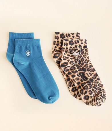 Ariat 2 Pack Wild Things Ankle Socks front view