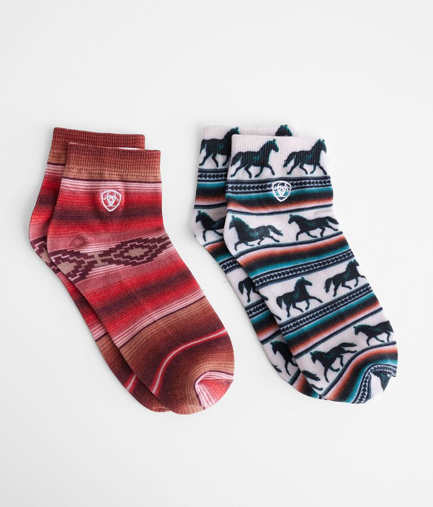 Ariat 2 Pack Serape Horse Socks front view