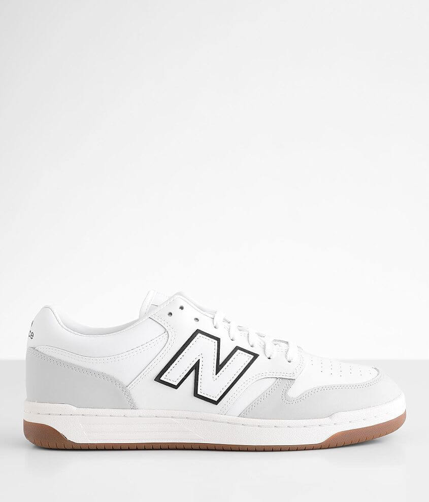 New Balance BB480LBS Leather Sneaker - Men's Shoes in White | Buckle