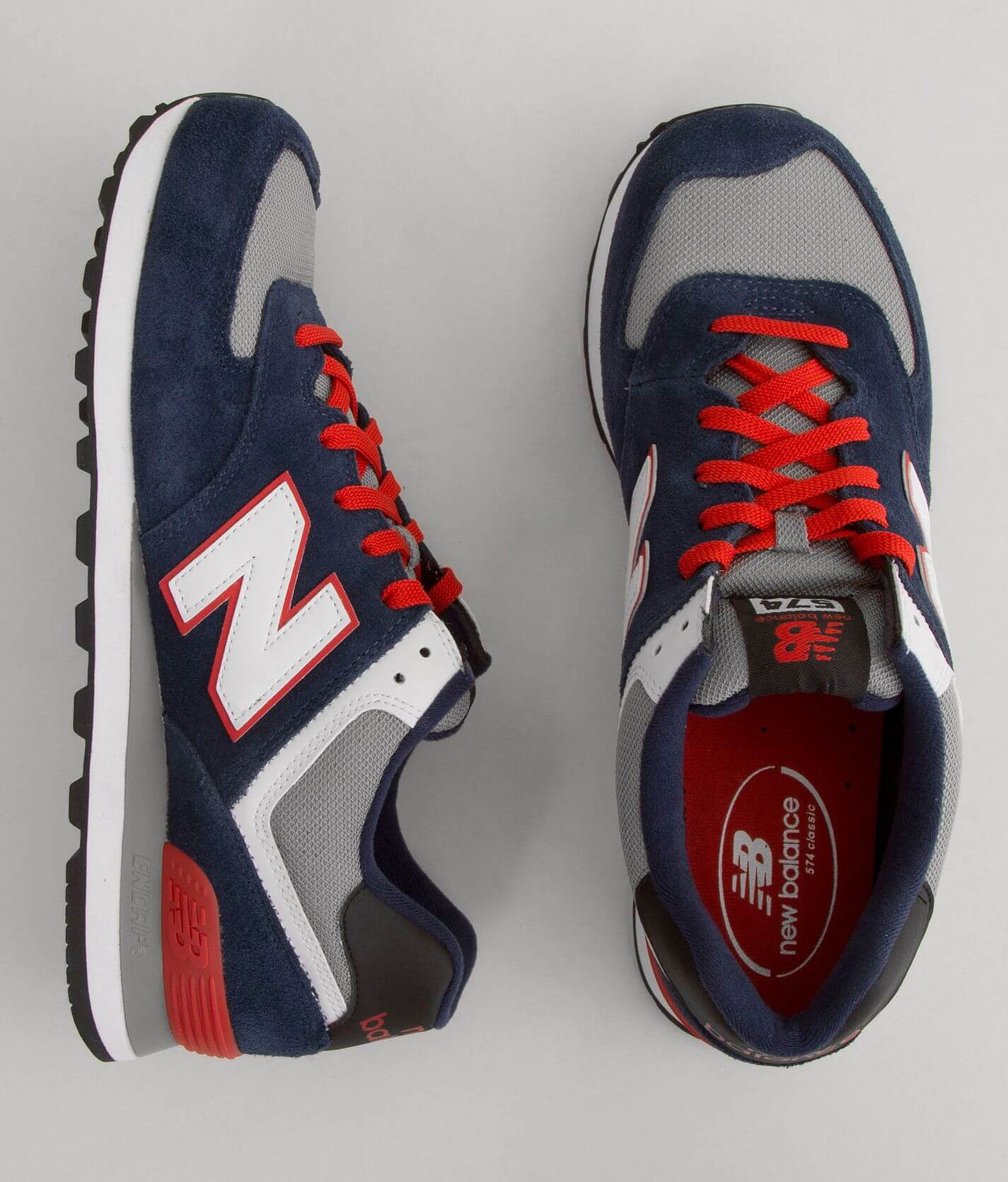 NEW BALANCE Men\'s 574 Sneakers, Size 11.5, Navy/Red/ White, MS574SCO. Light New Balance 574  main image 4