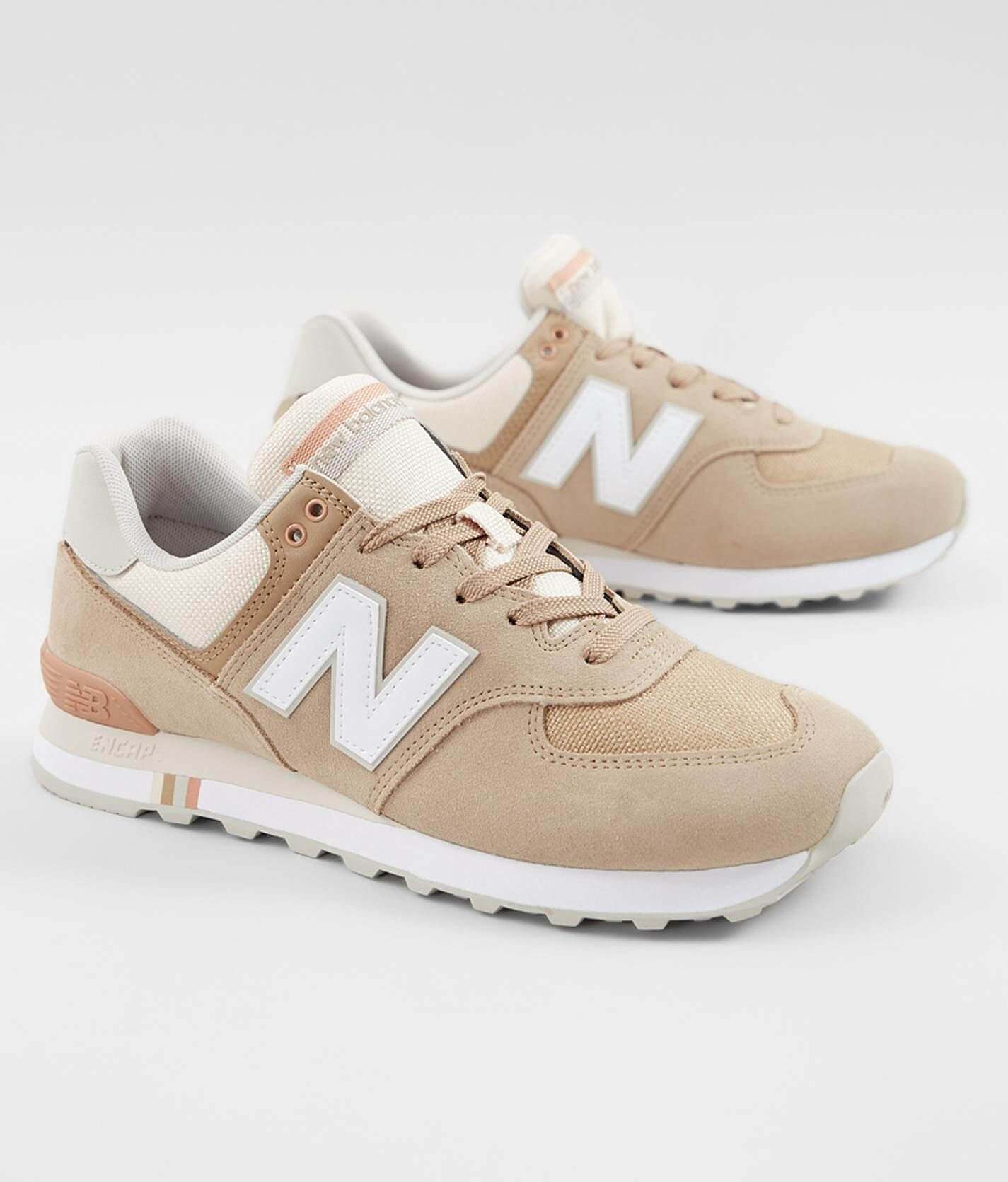 New Balance 574 Summer Shore Suede Shoe Men s Shoes in Hemp