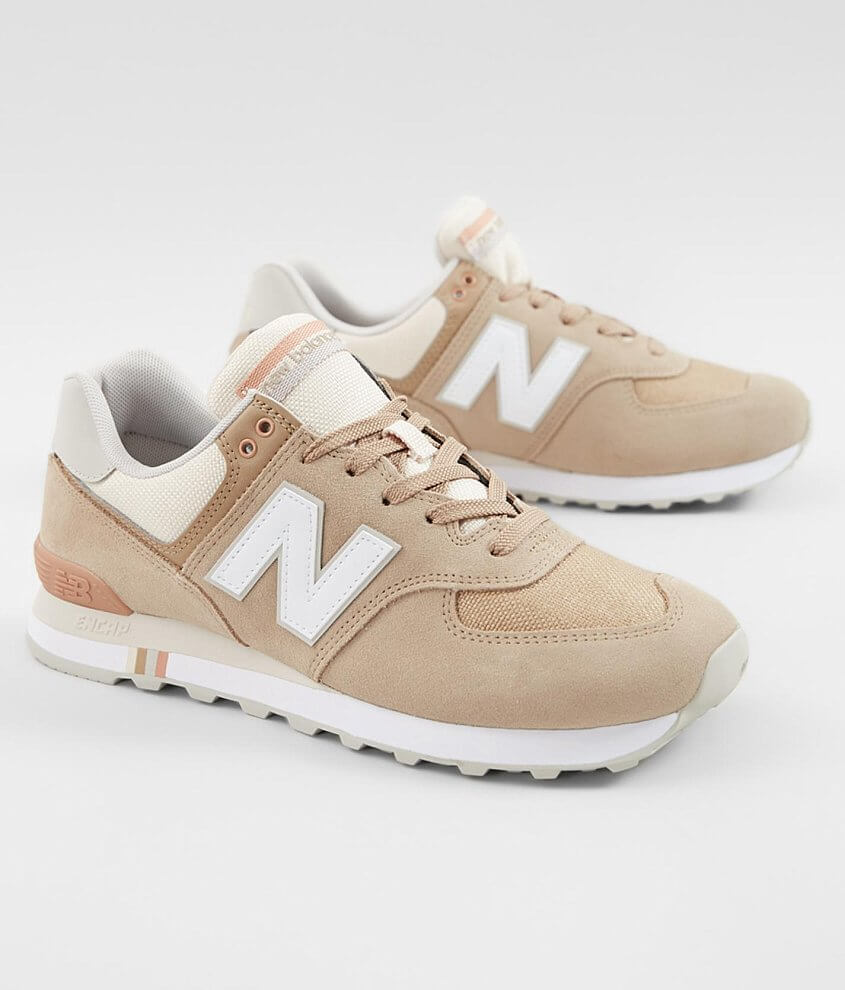 New Balance 574 Summer Shore Suede Shoe Men s Shoes in Hemp Desert Sand Buckle