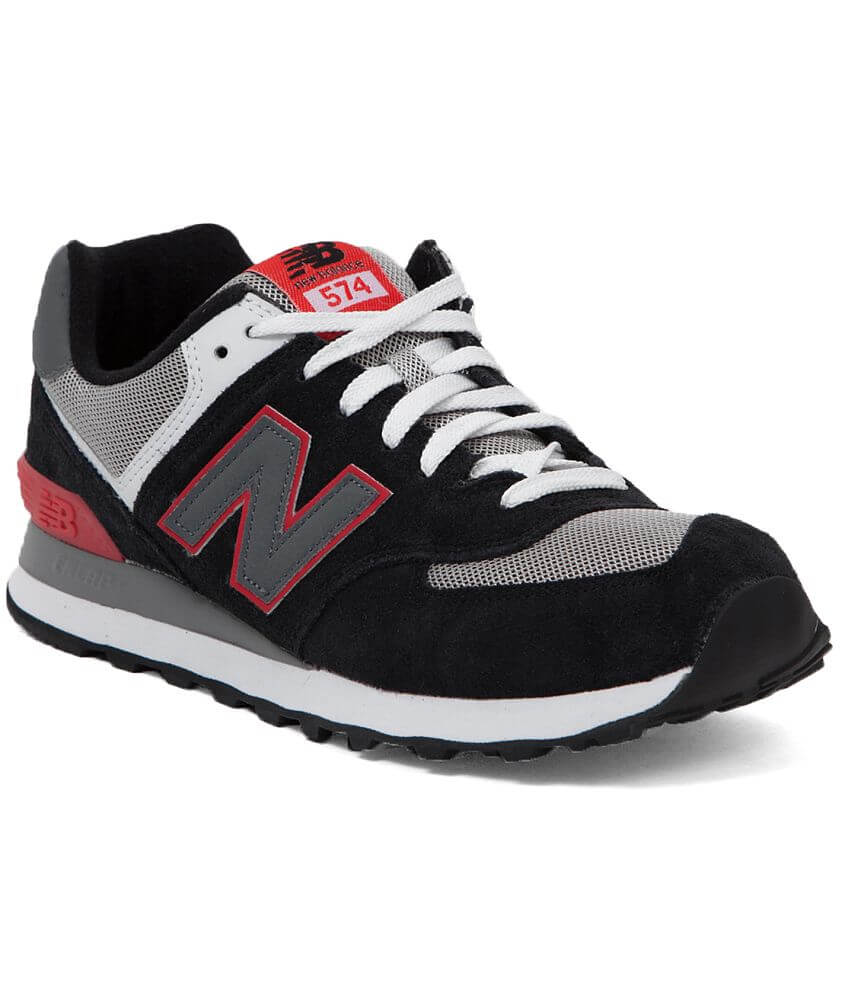 New balance 574 hot sale red black white