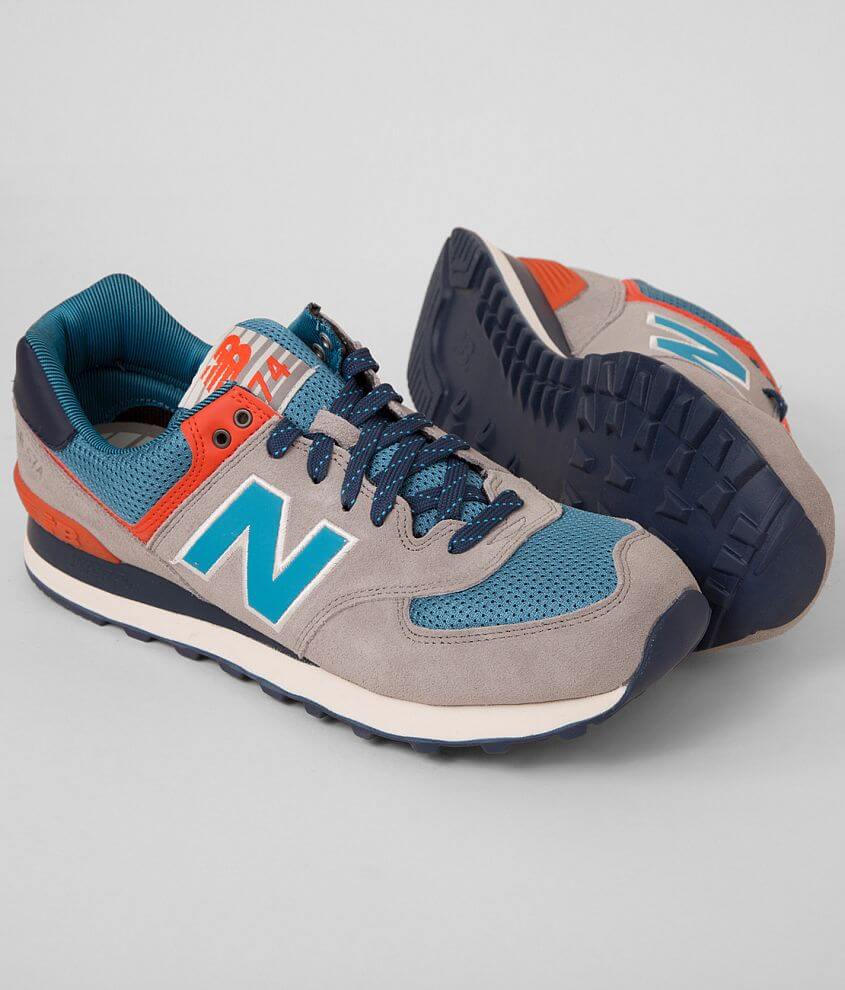 New Balance 574 Shoe Men s Shoes in Tan Blue Buckle