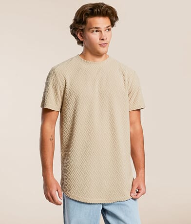 Nova Industries Nubby Fleece Textured T-Shirt front view