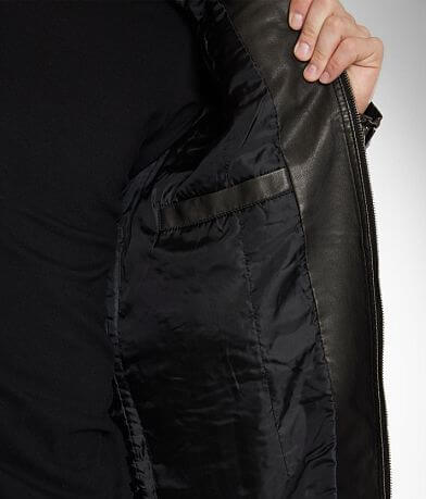 BKE Pieced Faux Leather Jacket misc detail 1 view
