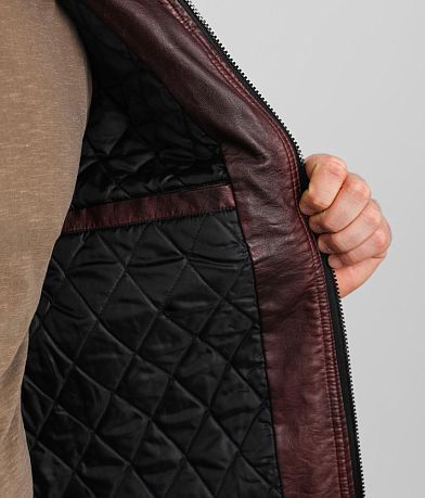 Buckle Black Faux Leather Jacket MISC_DETAIL_2