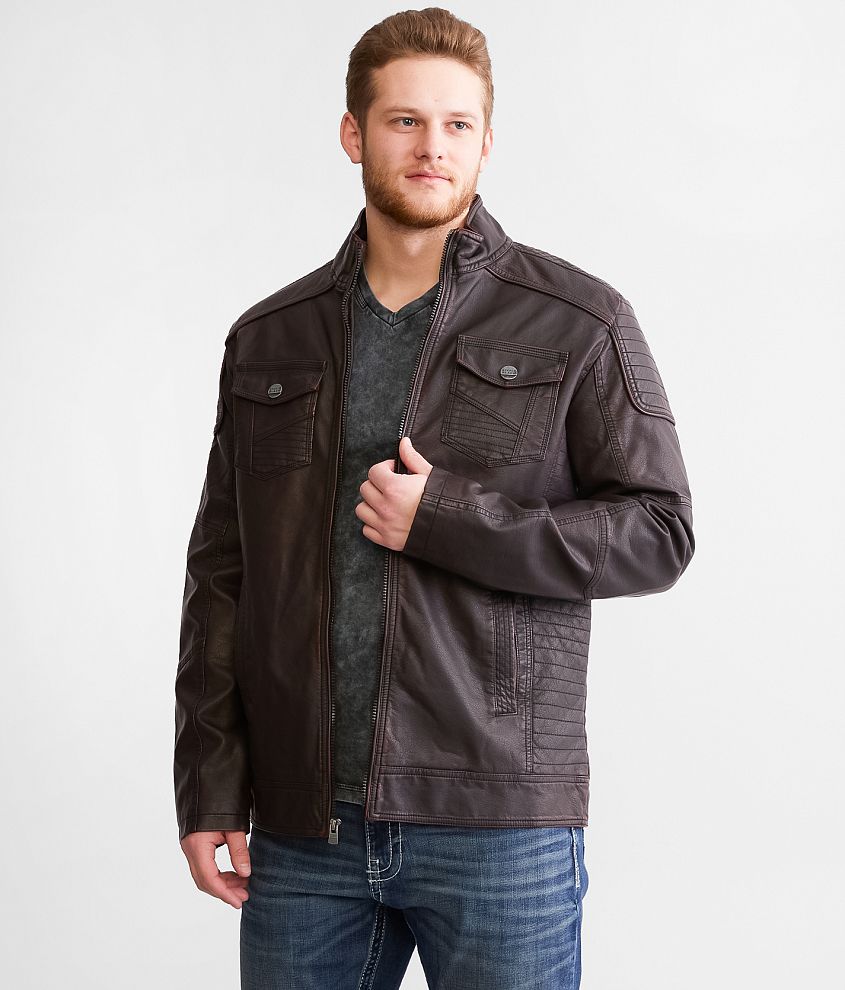 Buckle black hot sale mens jacket