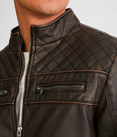 Buckle Black Washed Pleather Jacket MISC_DETAIL_1