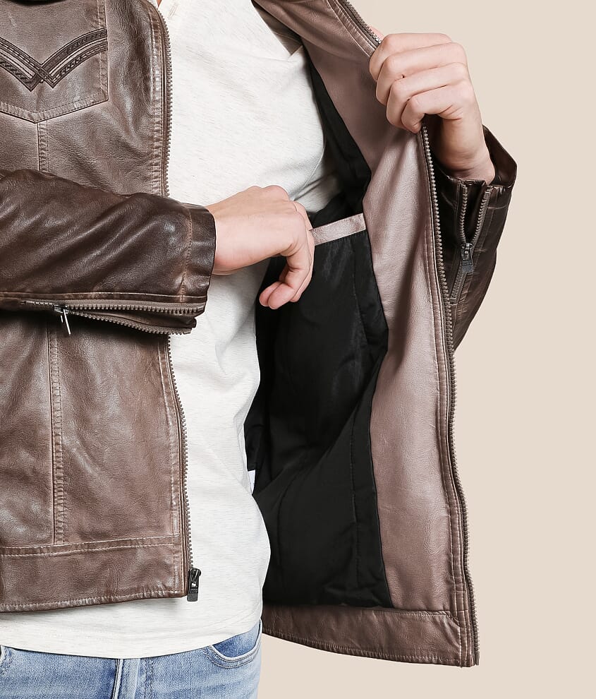 Washed Pleather Jacket