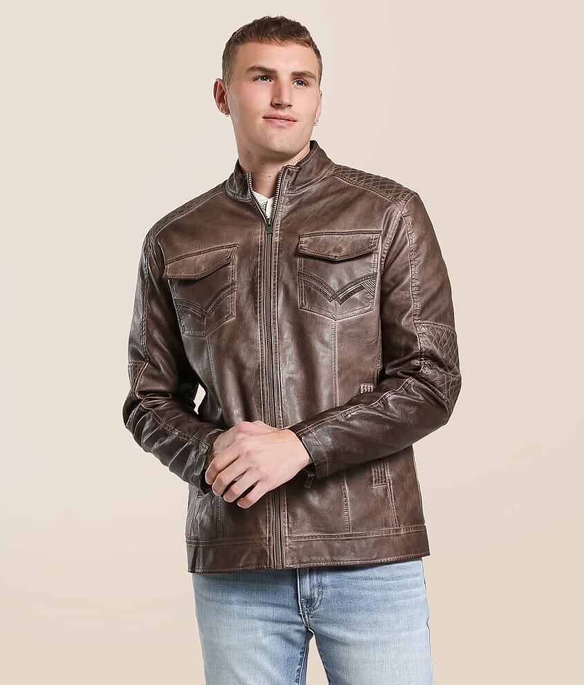 Washed Pleather Jacket