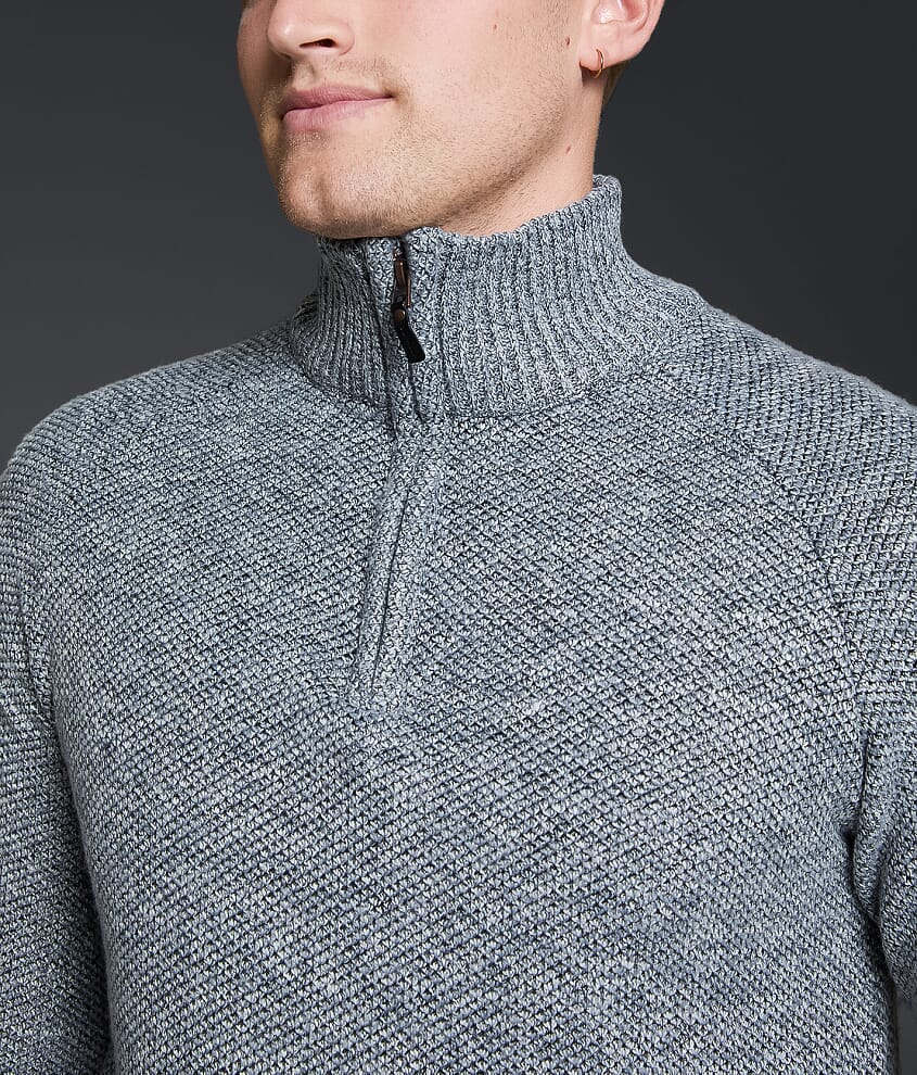 Textured Quarter Zip Sweater