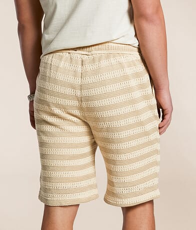 Fried Waters Crochet Striped Short back view