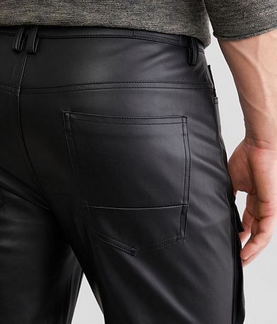 Smoke Rise&#174; Stacked Faux Leather Cargo Pant BACK_POCKET