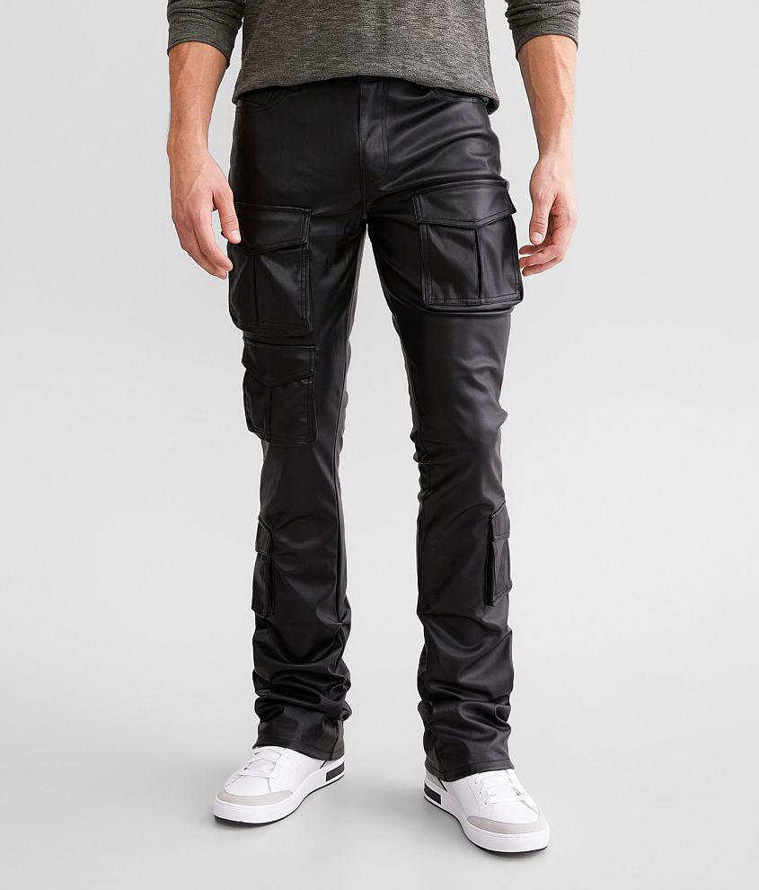 Smoke Rise&#174; Stacked Faux Leather Cargo Pant front view