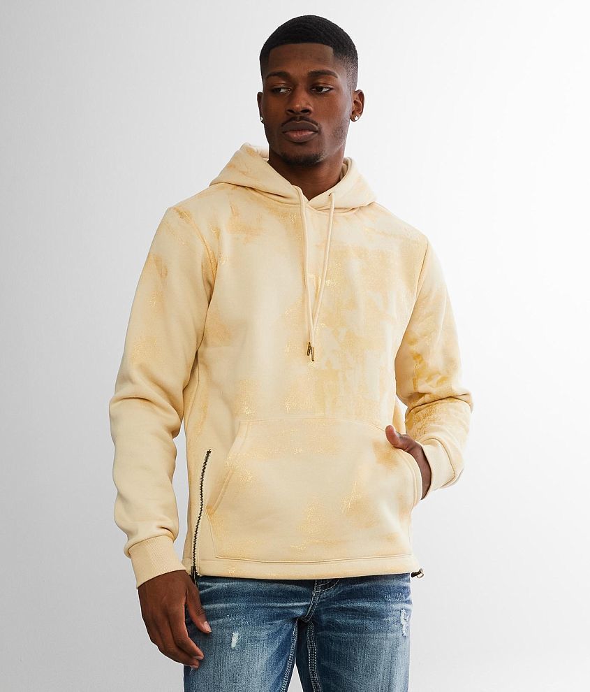 Beige hooded outlet sweatshirt