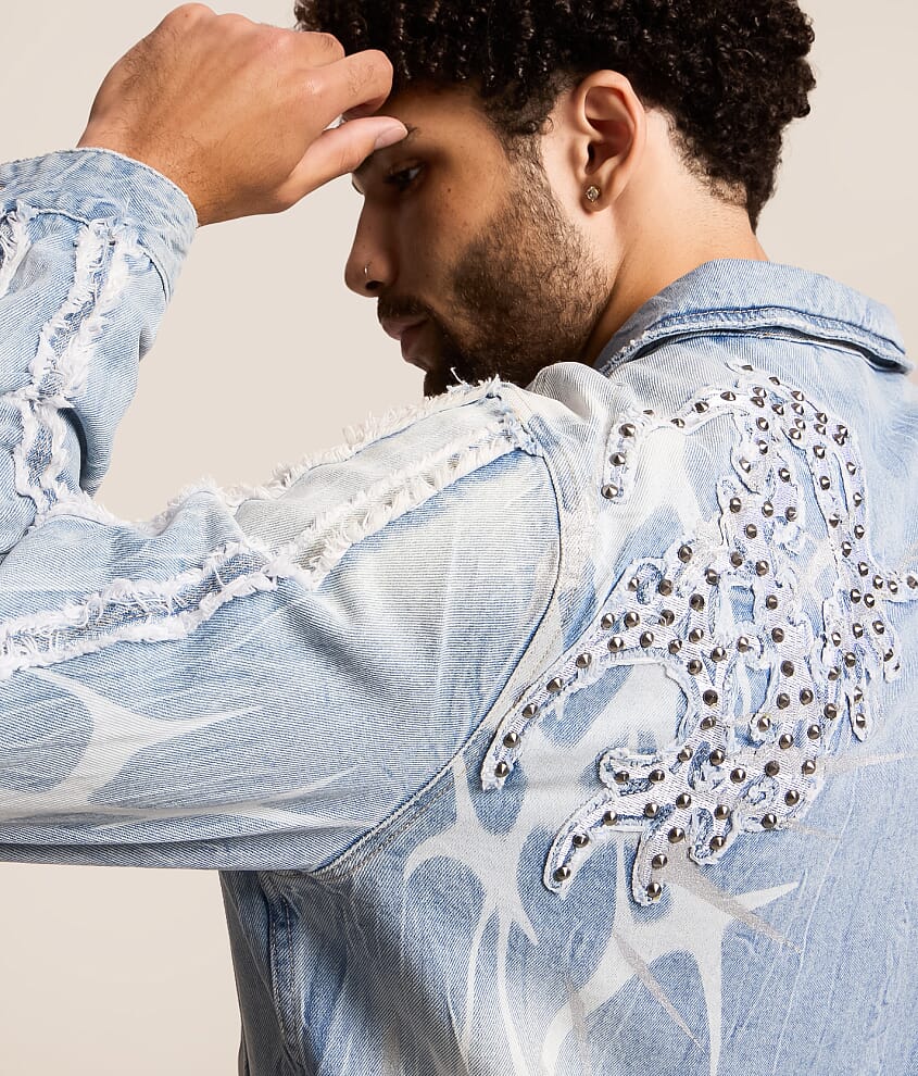 Studded Denim Stretch Jacket