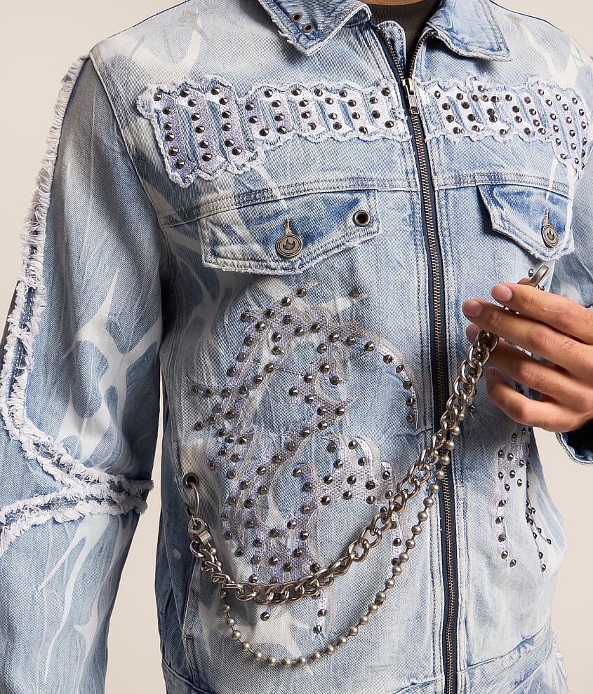 Studded Denim Stretch Jacket